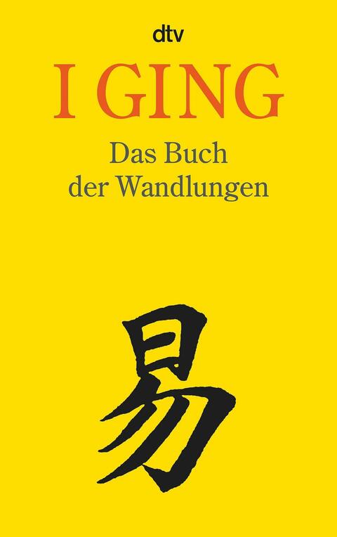 Buchcover des I Ging in gelb mit schwarzem chin. Schriftzeichen